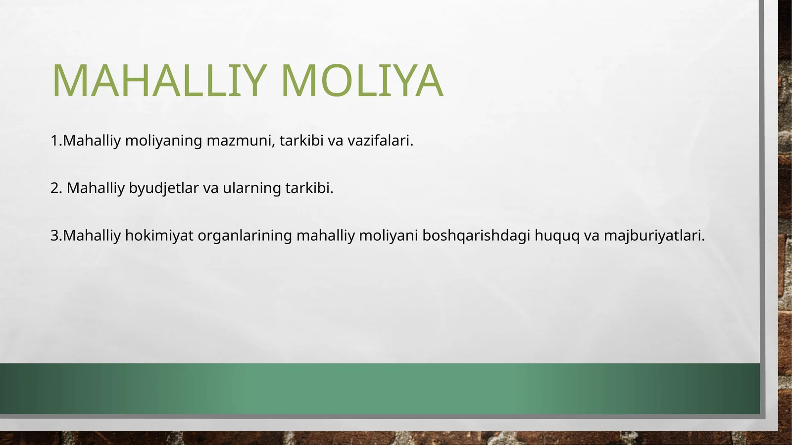 Mahalliy Moliya