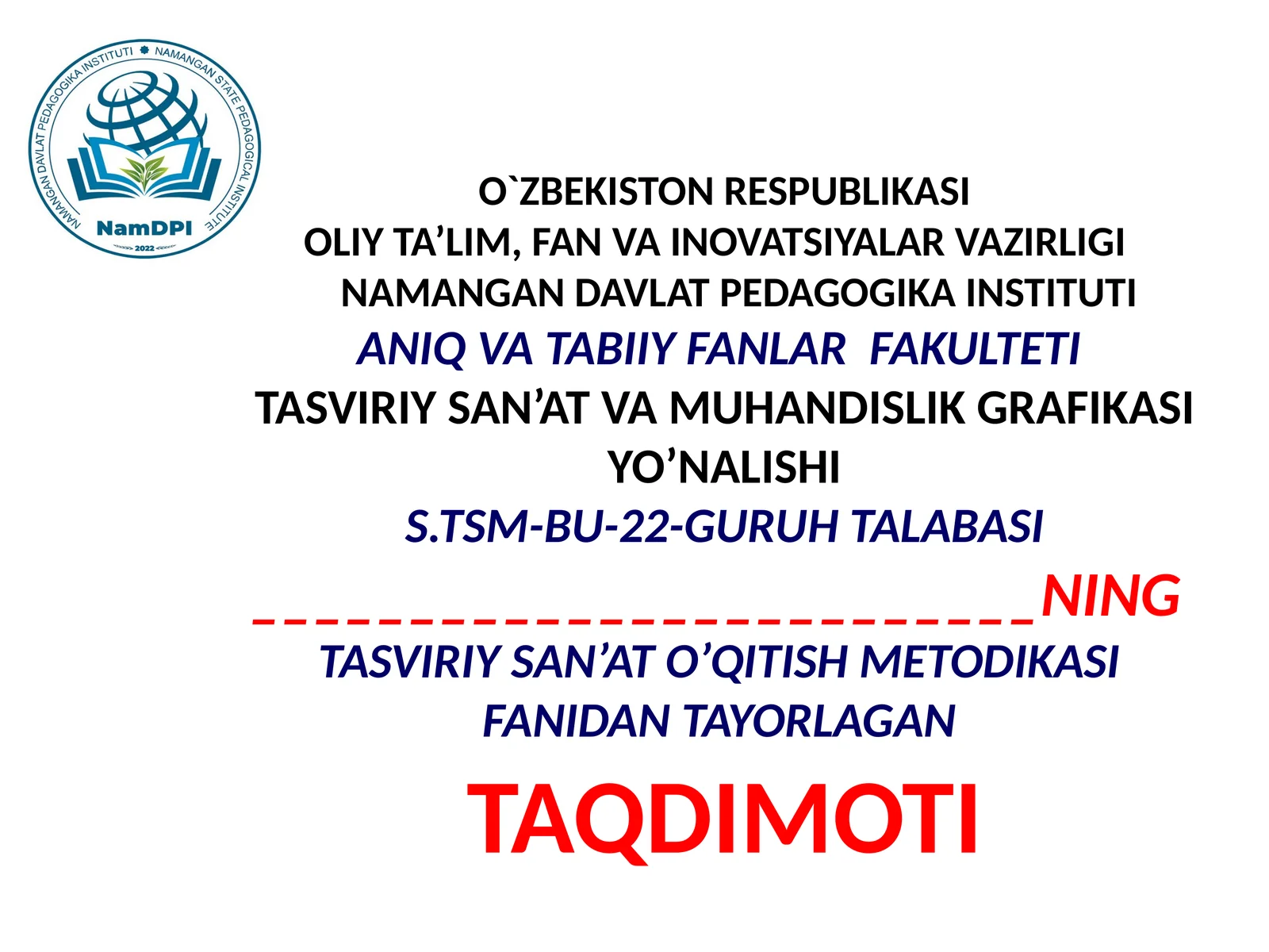 Tasviriy sanʼat fanining maktabdagi o‘rni va ahamiyati