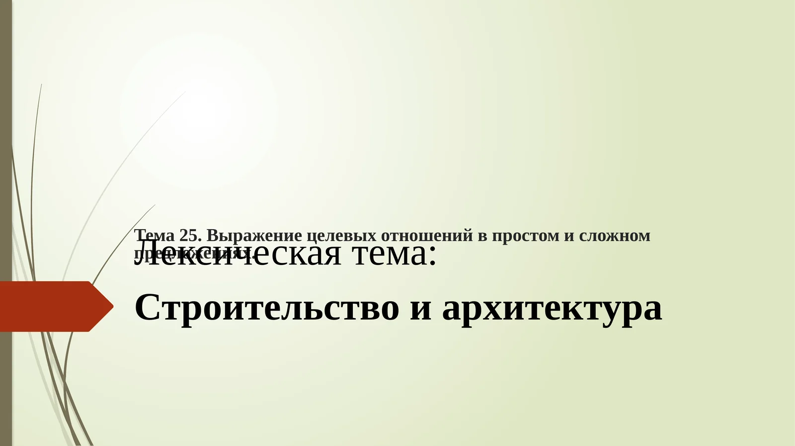 Выражение целевых отношений в простом и сложном предложениях
