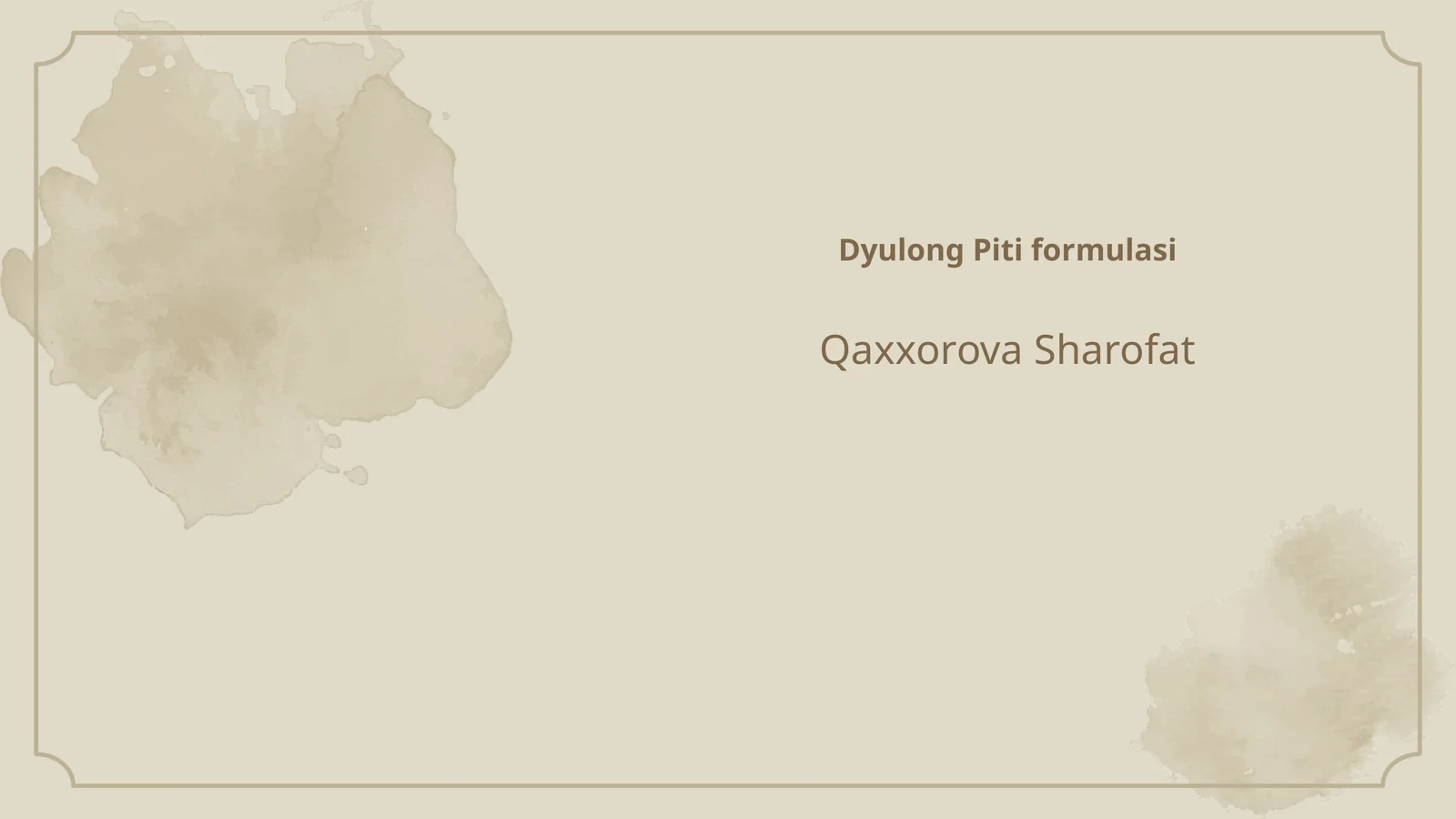 Dyulong Piti formulasi