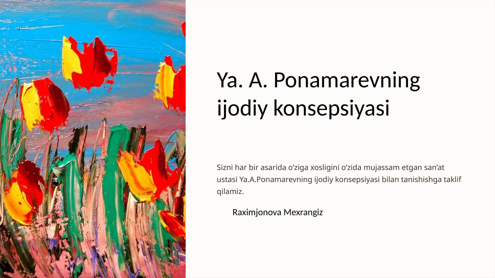 Ya. A.Ponamarevningijodiykonsepsiyasi