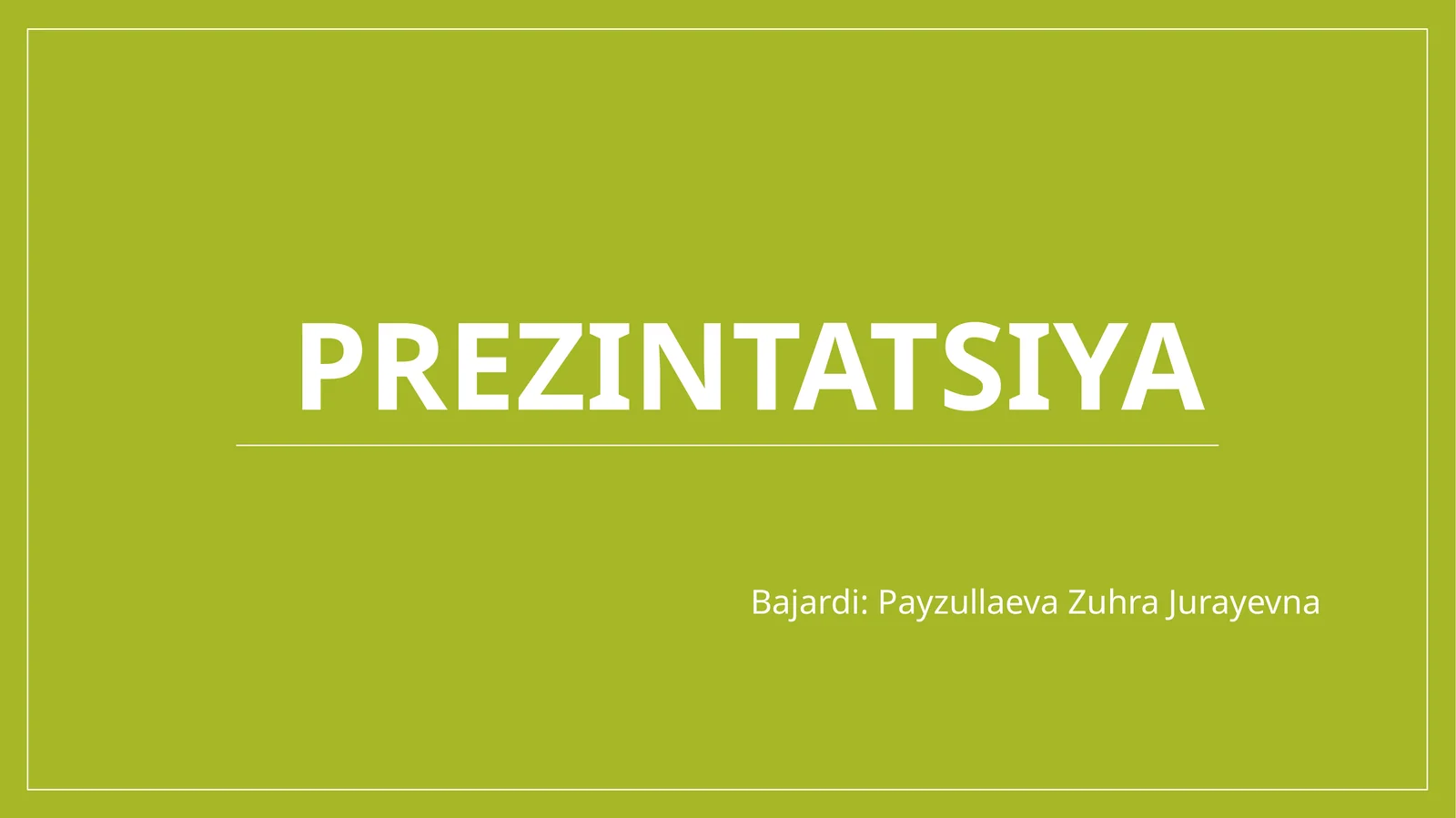 TARBIYACHI VA UNING JAMIYATDA TUTGANOʼRNI