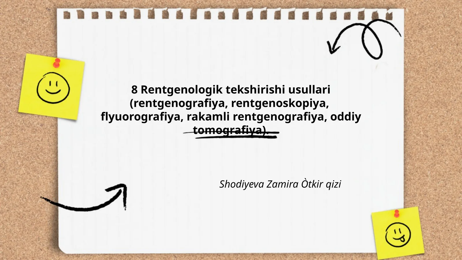 Rentgenologik tekshirishi usullari