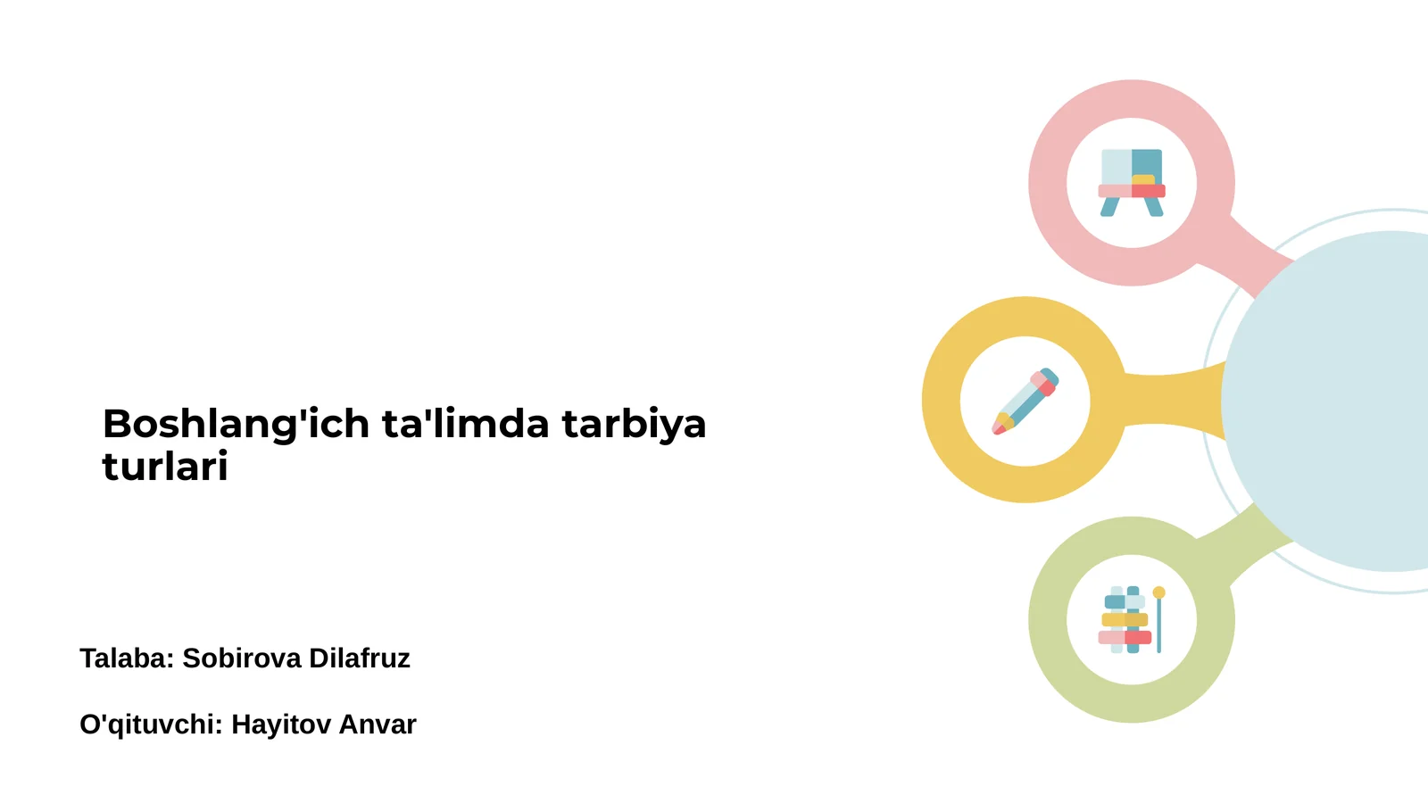 Boshlang'ich ta'limda tarbiya turlari