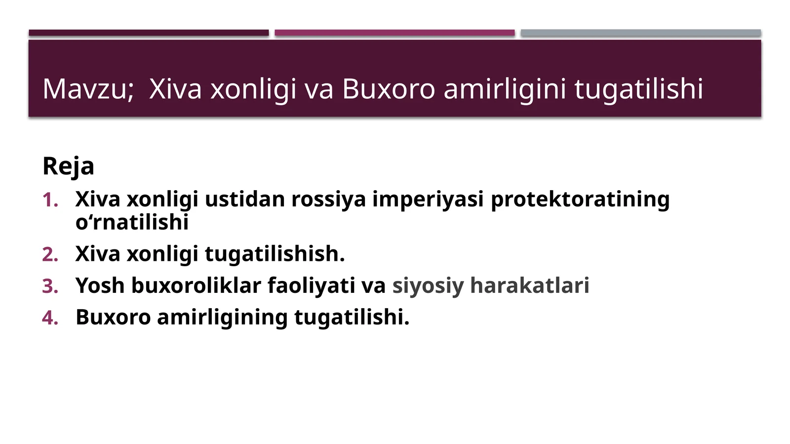 XivaxonligivaBuxoroamirliginitugatilishi