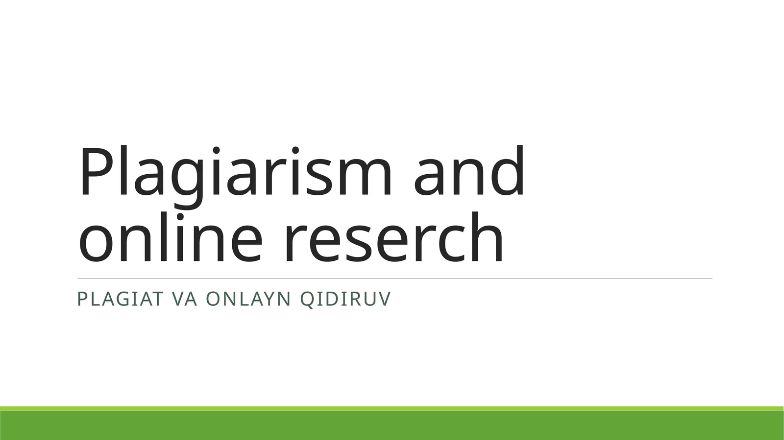 Plagiat va onlayn qidiruv