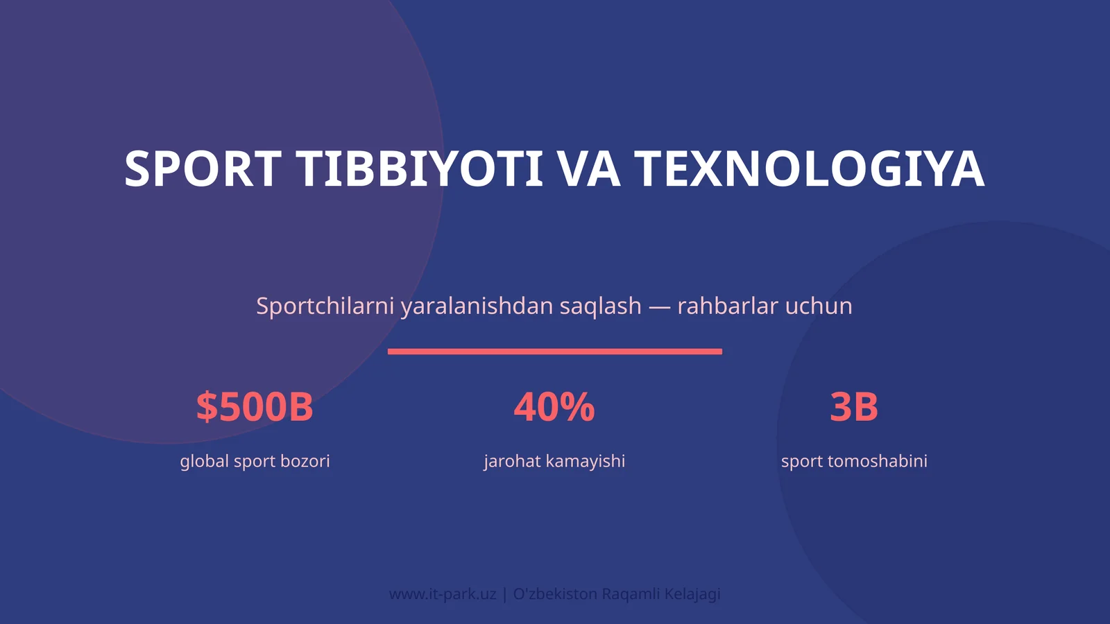 SPORT TIBBIYOTI VA TEXNOLOGIYA