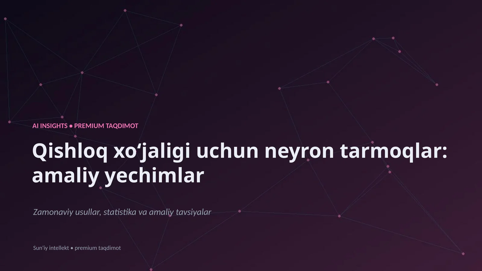 Sun'iy neyron tarmoqlar