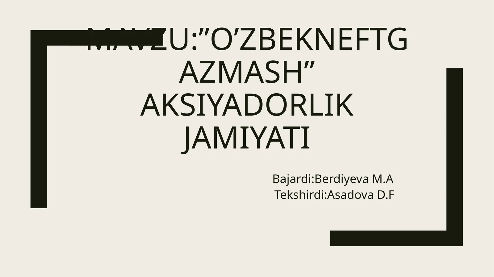 O’zbekneftgazmash aksiyadorlikjamiyati