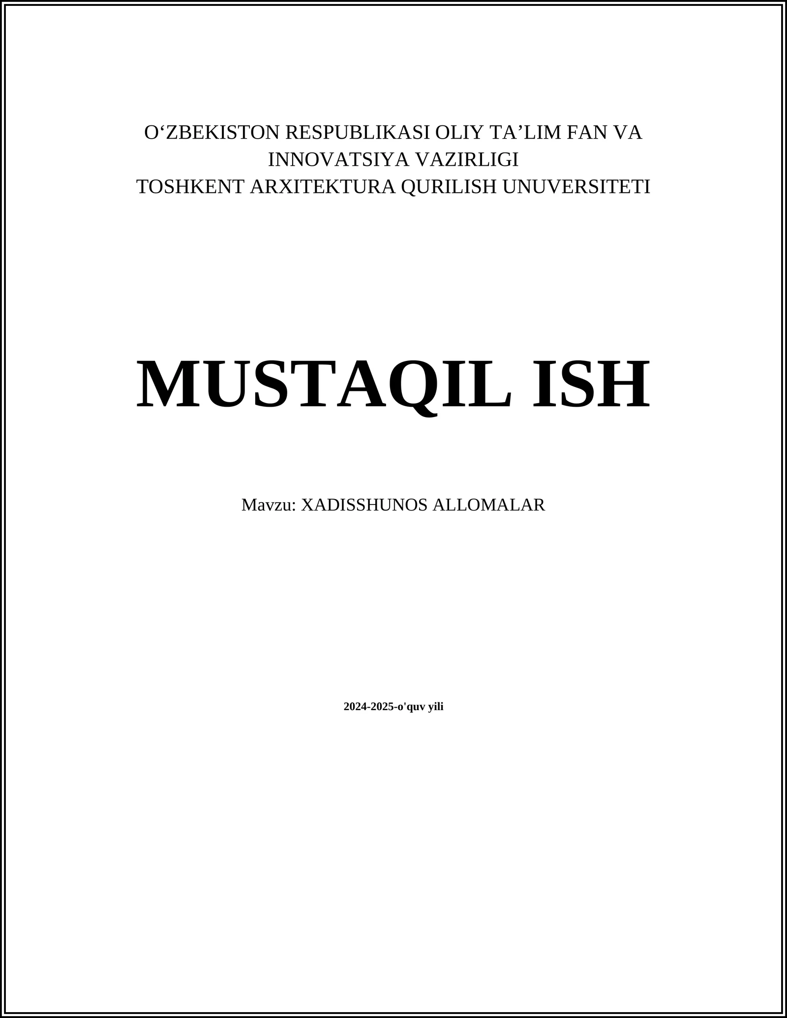 XADISSHUNOS ALLOMALAR