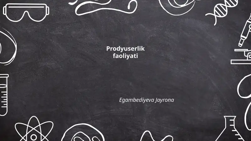 Prodyuserlik faoliyati