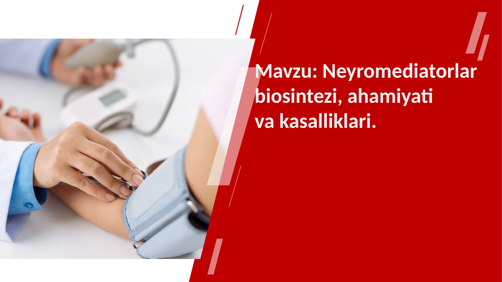 Neyromediatorlar biosintezi, ahamiyati va kasalliklari