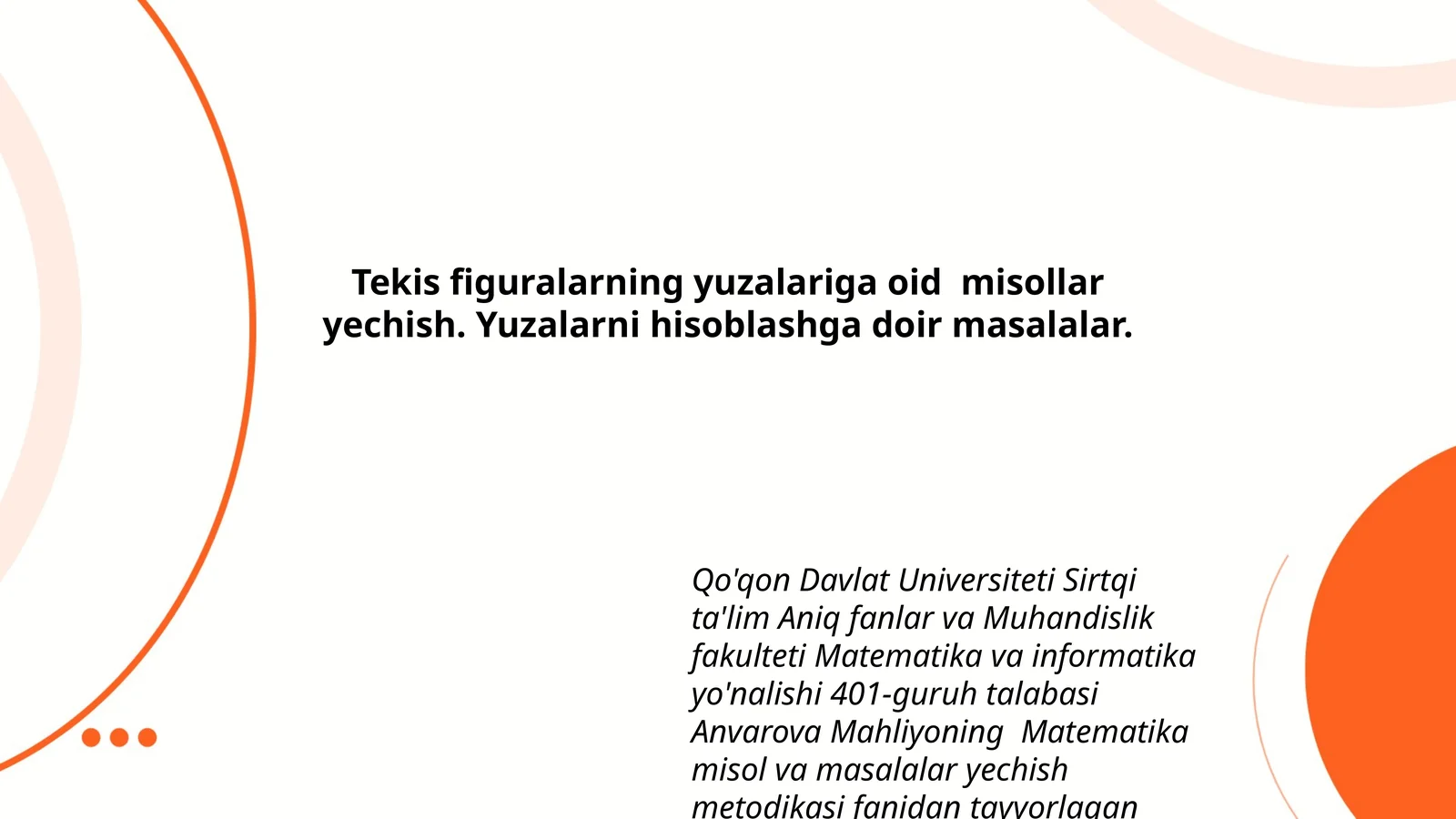 Matematika misol va masalalar yechish metodikasi