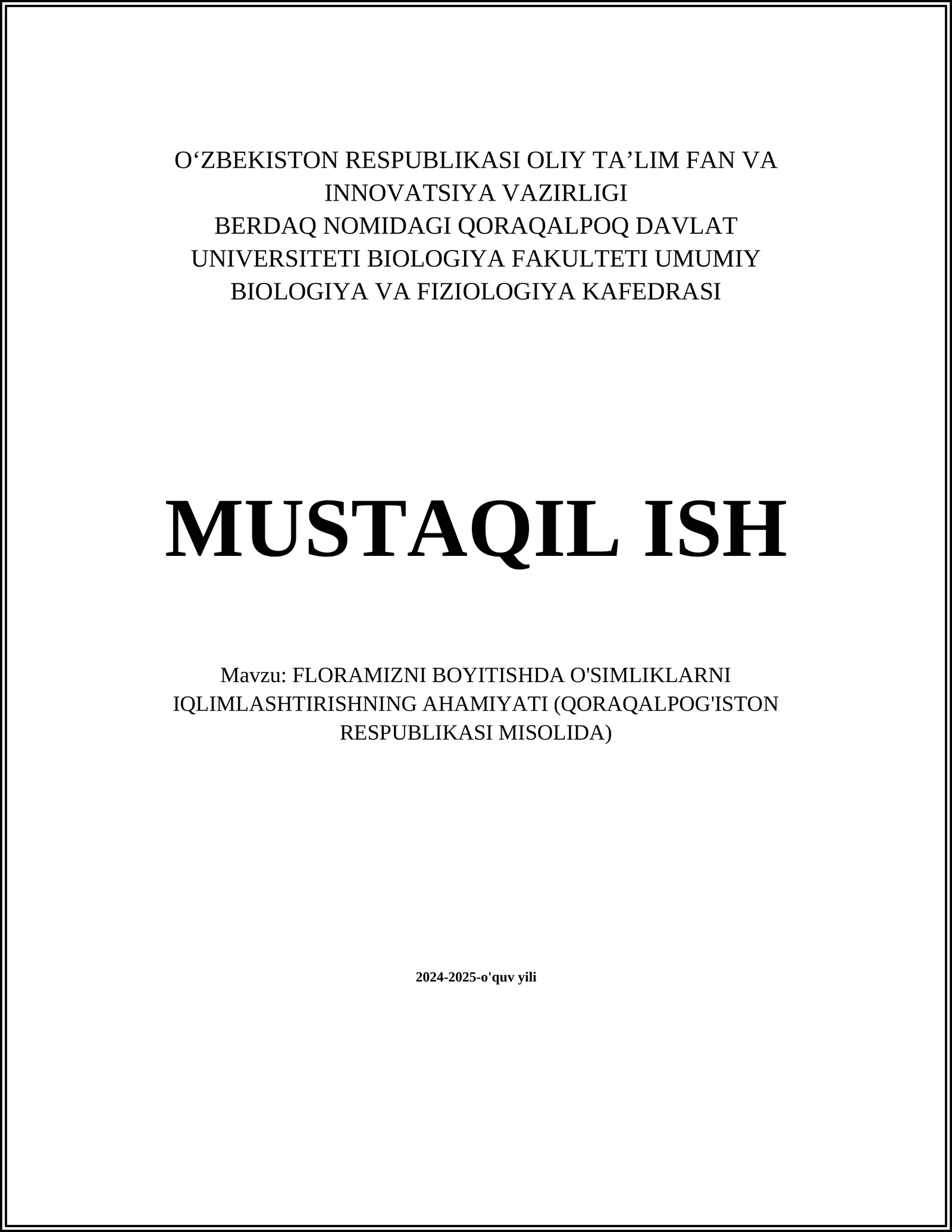 Iqlimlashtirish jarayoni