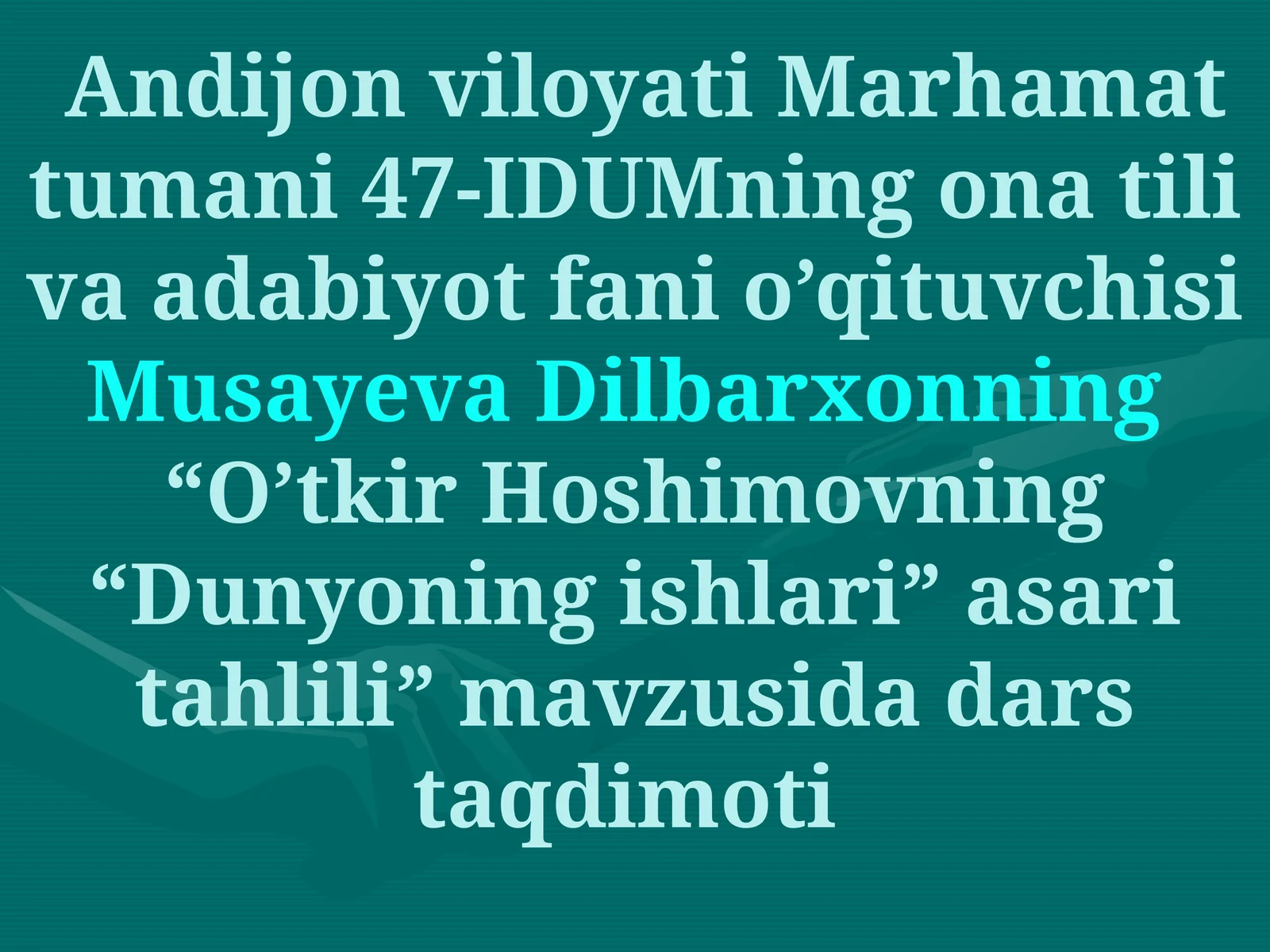 5-sinf Adabiyot Anvar Obidjon hayoti va ijodi dars taqdimoti