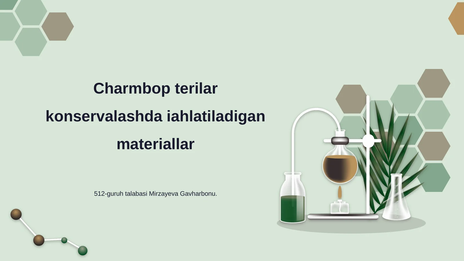 Charmbop terilar konservalashda iahlatiladigan materiallar