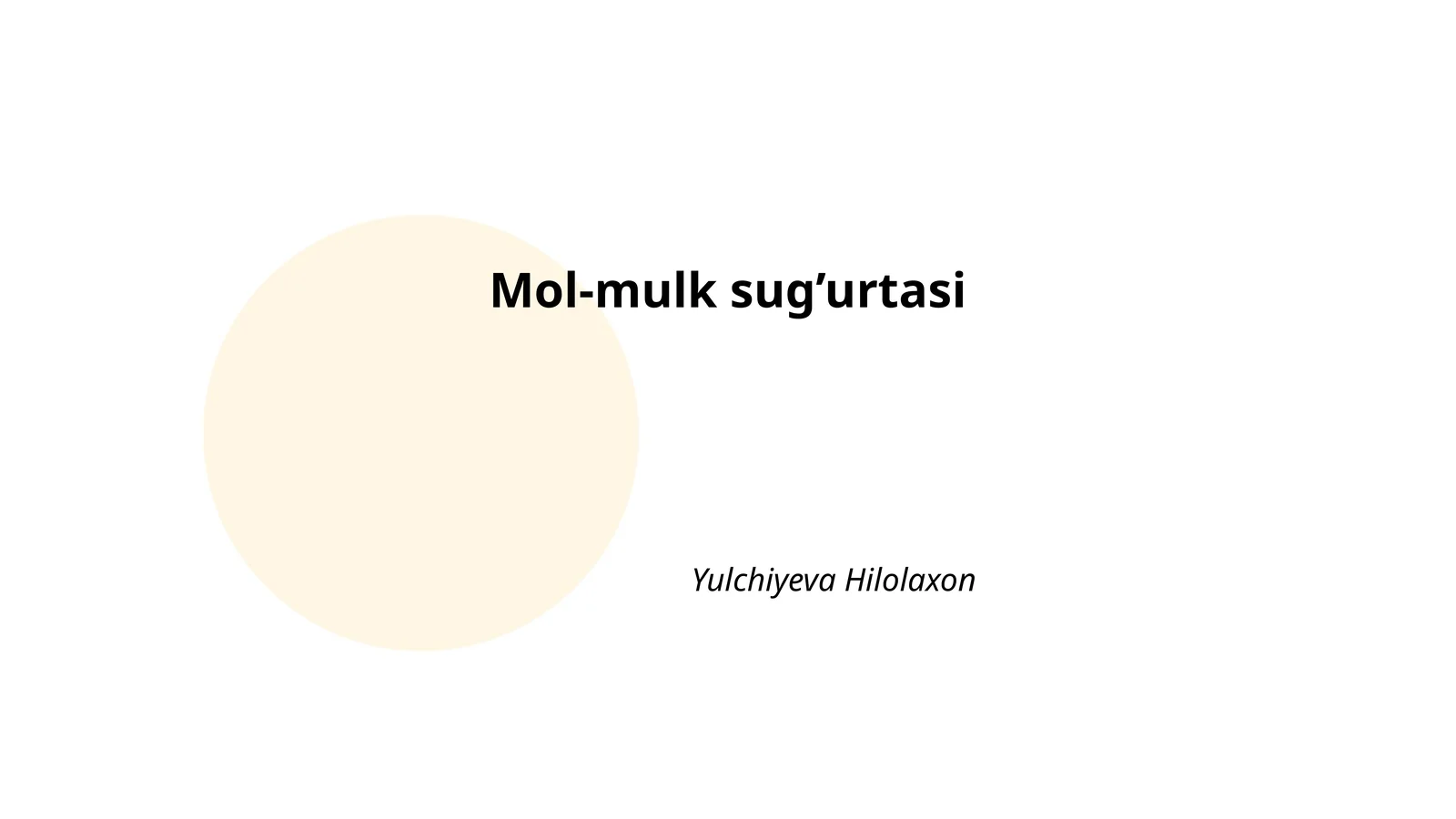 Mol-mulk sug’urtasi