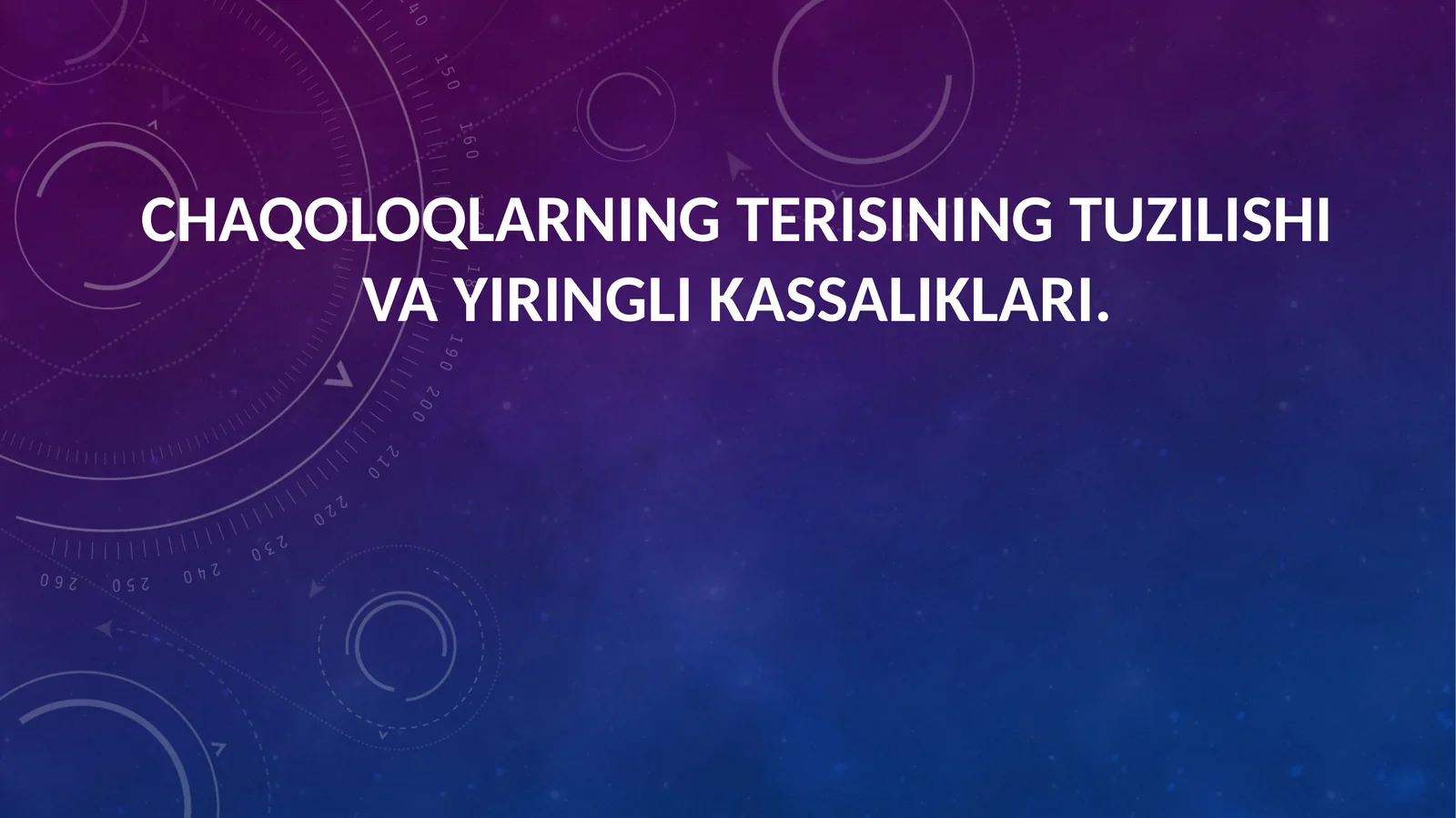 Teri anatomiyasi va gistologiyasi