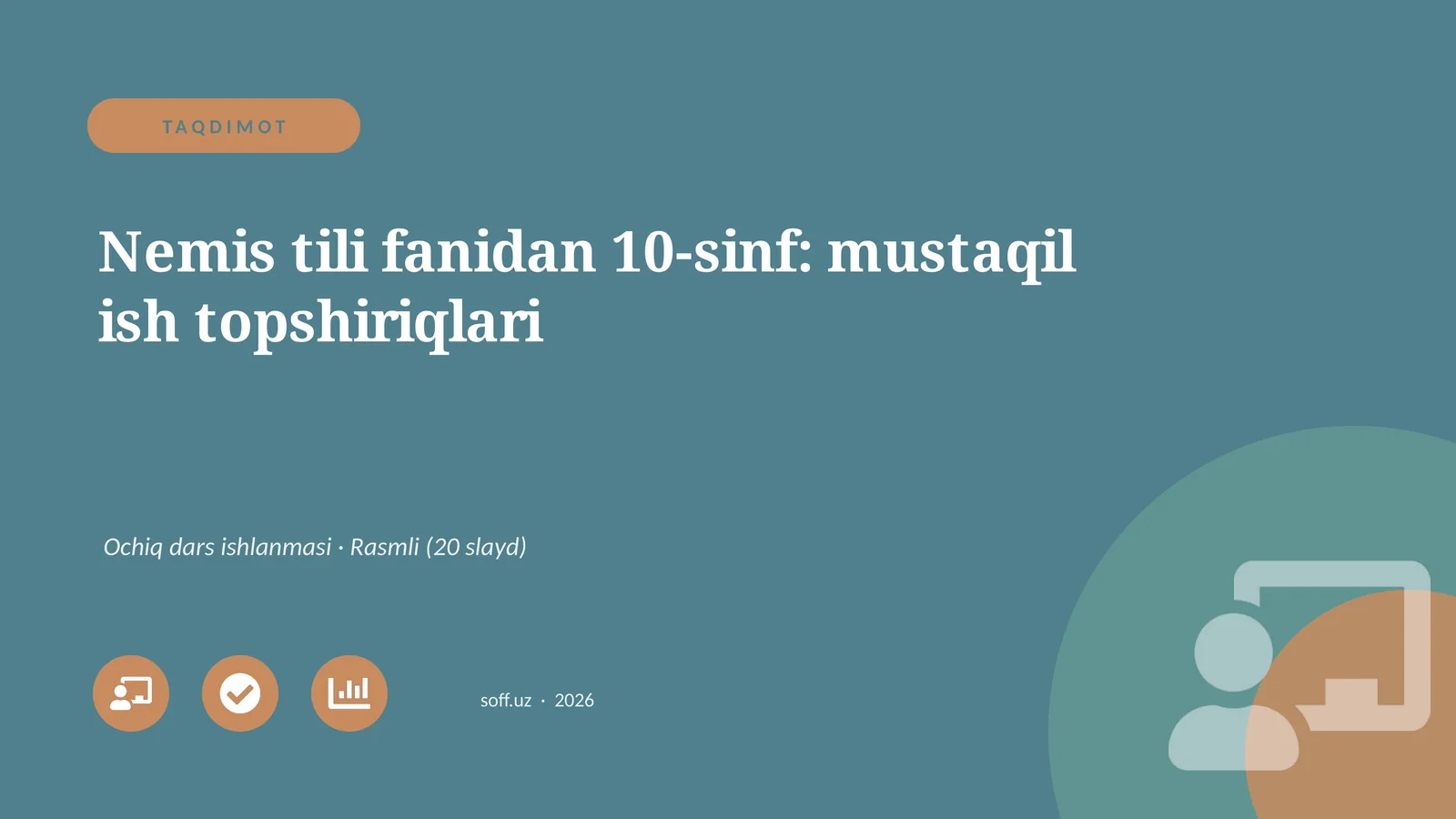 Nemis tili fanidan 10-sinf: mustaqil ish topshiriqlari