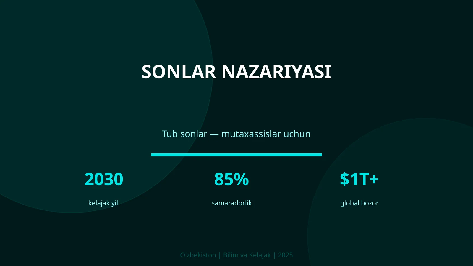 SONLAR NAZARIYASI