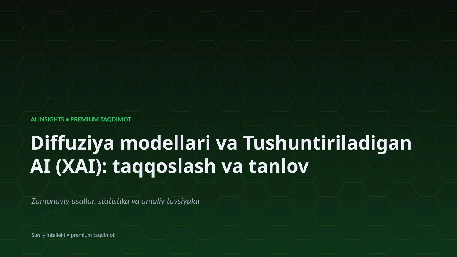 Sun'iy intellekt • premium taqdimot