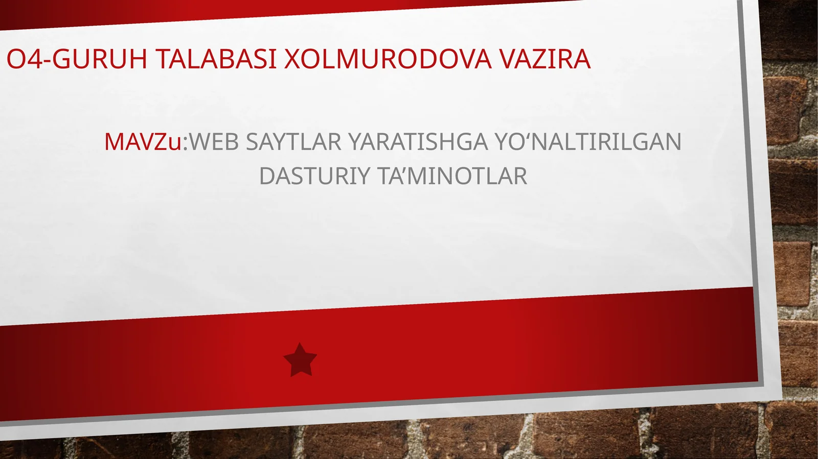 Websaytlar yaratishgayo‘naltirilgandasturiy ta’minotlar