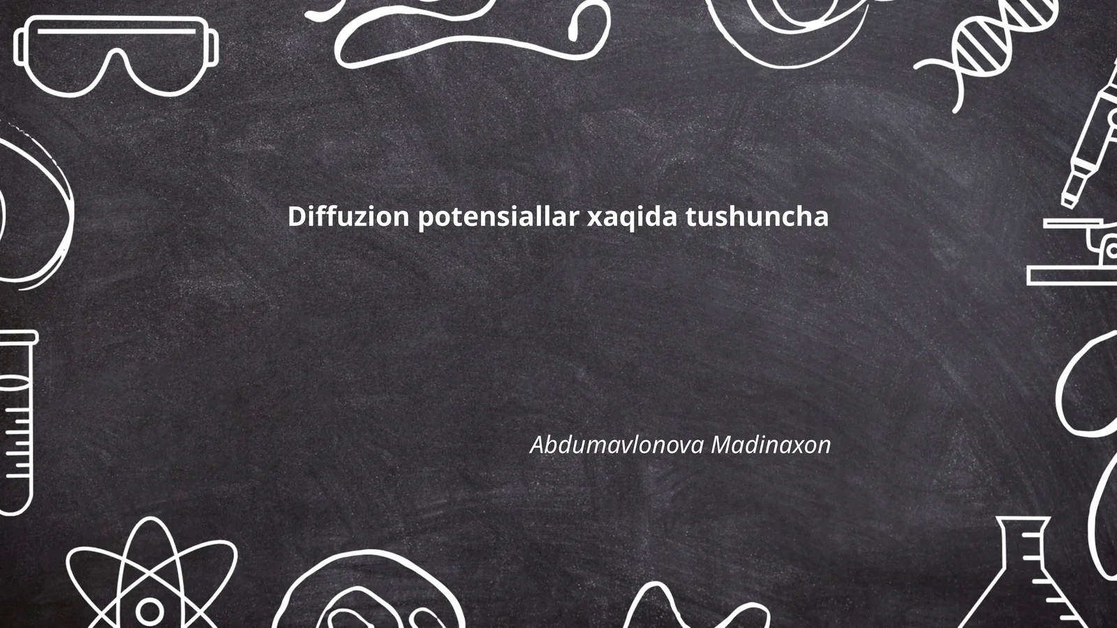 Diffuzion potensiallar xaqida tushuncha