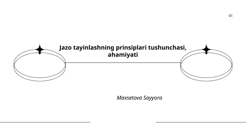 Jazo tayinlashning prinsiplari tushunchasi, ahamiyati