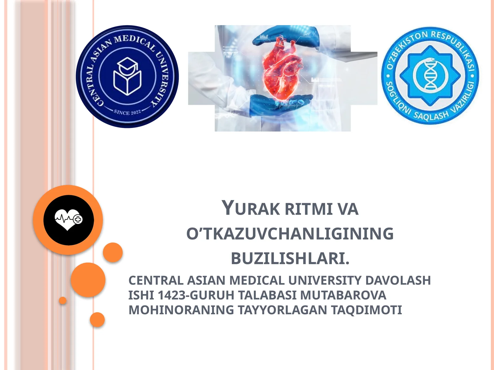 Yurakritmivao’tkazuvchanliginingbuzilishlari