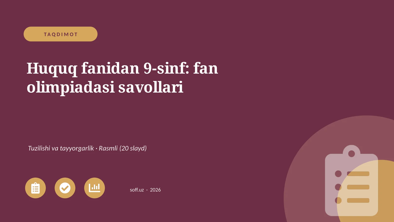 fan olimpiadasi savollari