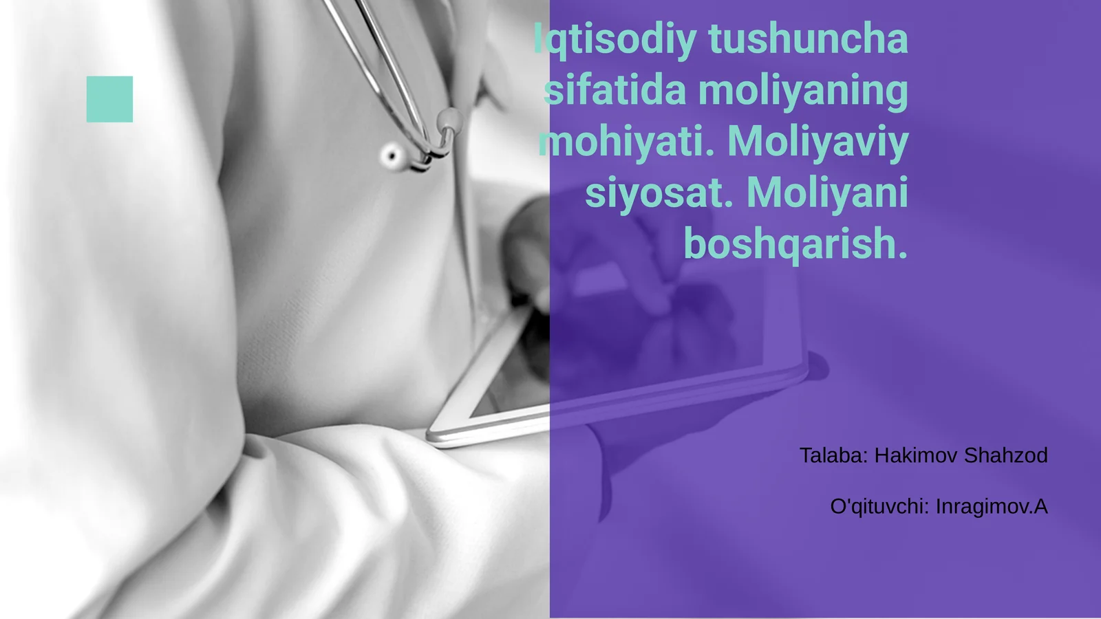 Iqtisodiy tushuncha sifatida moliyaning mohiyati