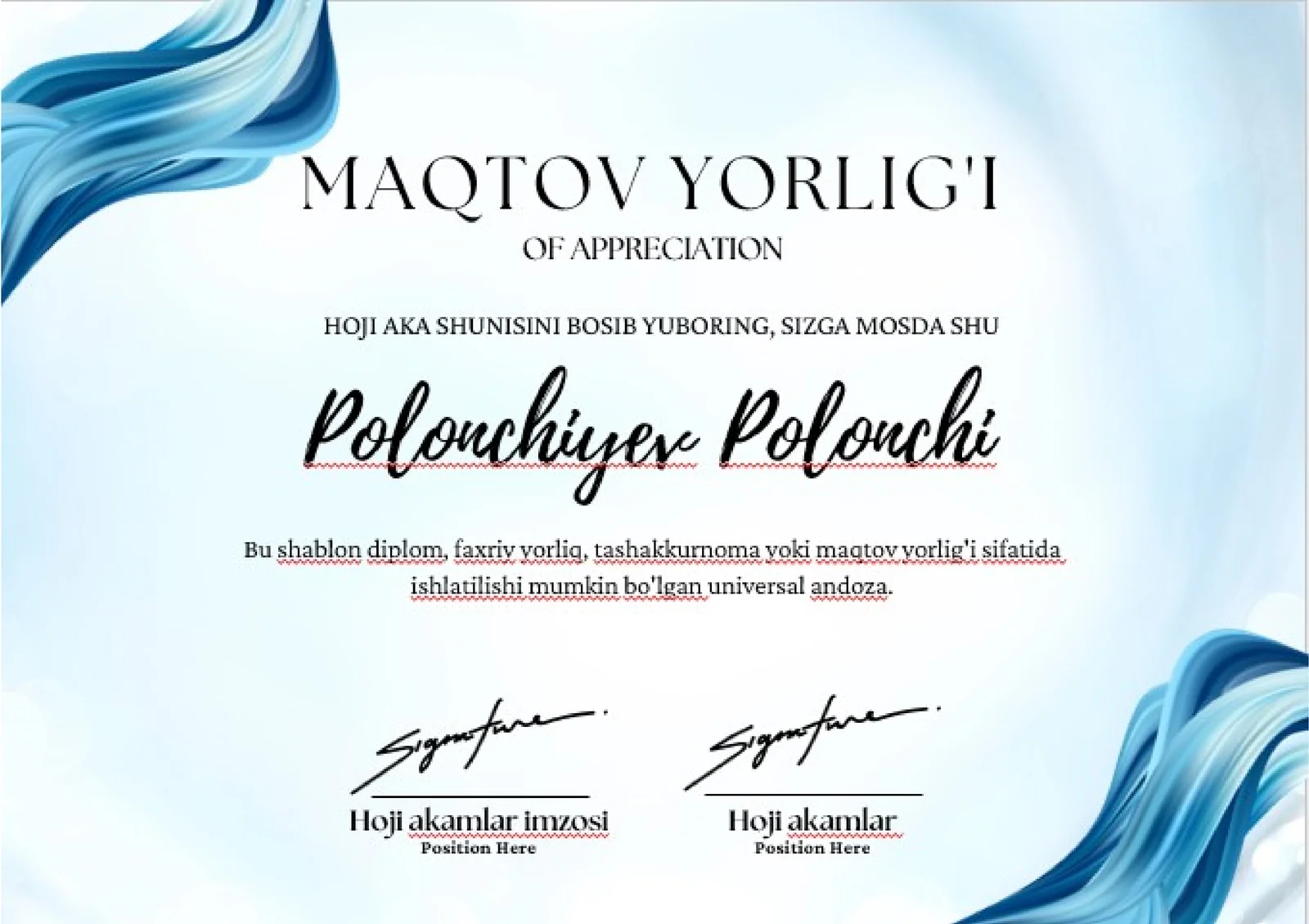 MAQTOV YORLIG'I
