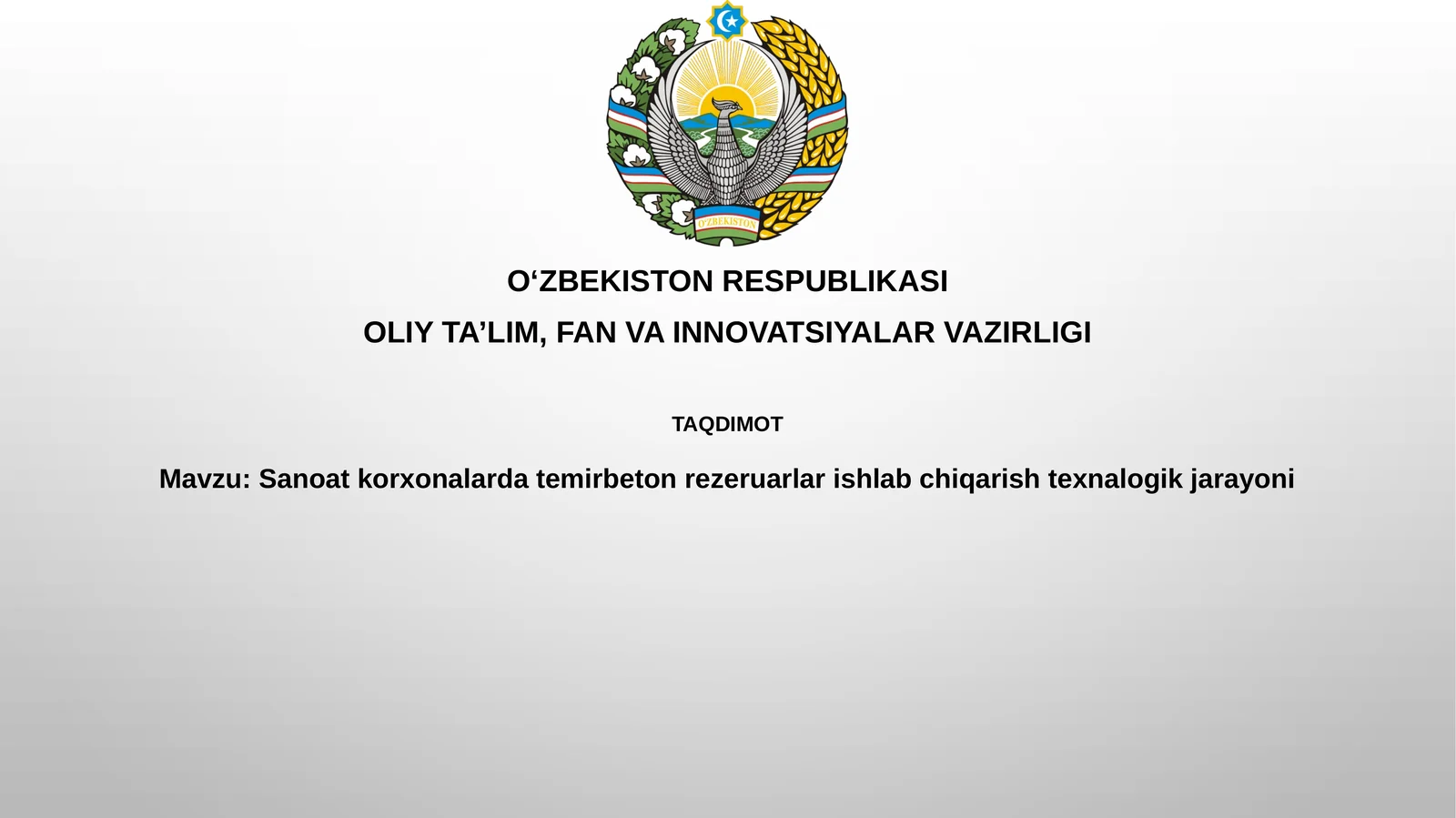 Sanoatkorxonalardatemirbetonrezeruarlarishlabchiqarishtexnalogikjarayoni