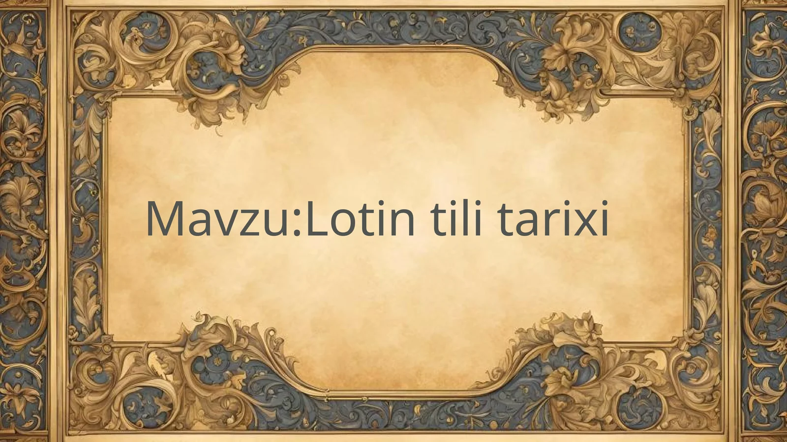 Lotin tili tarixi