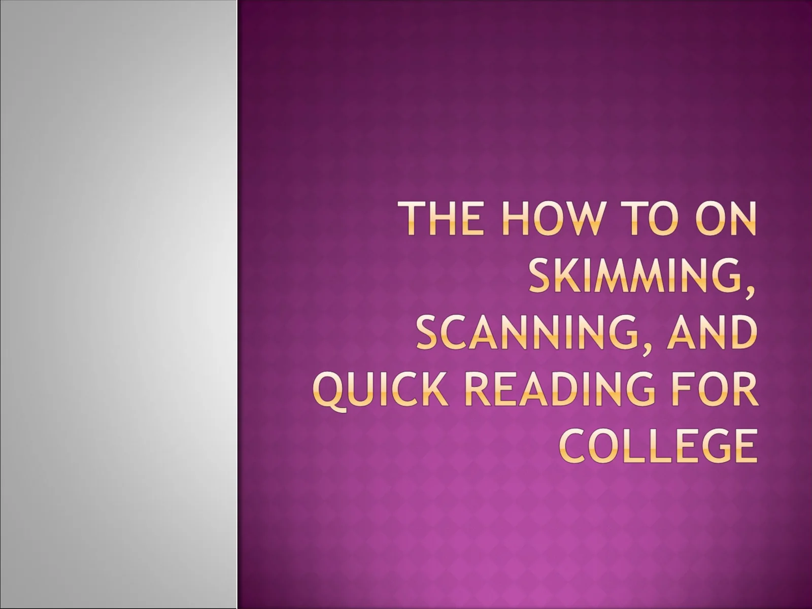 Skimming