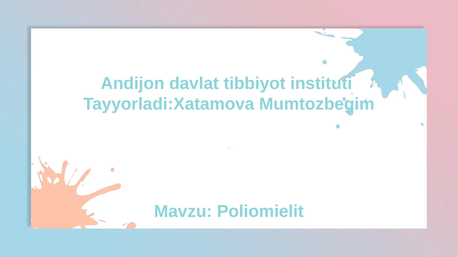Poliomielit