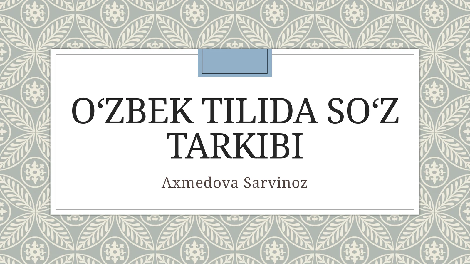 O‘zbektilidaso‘ztarkibi