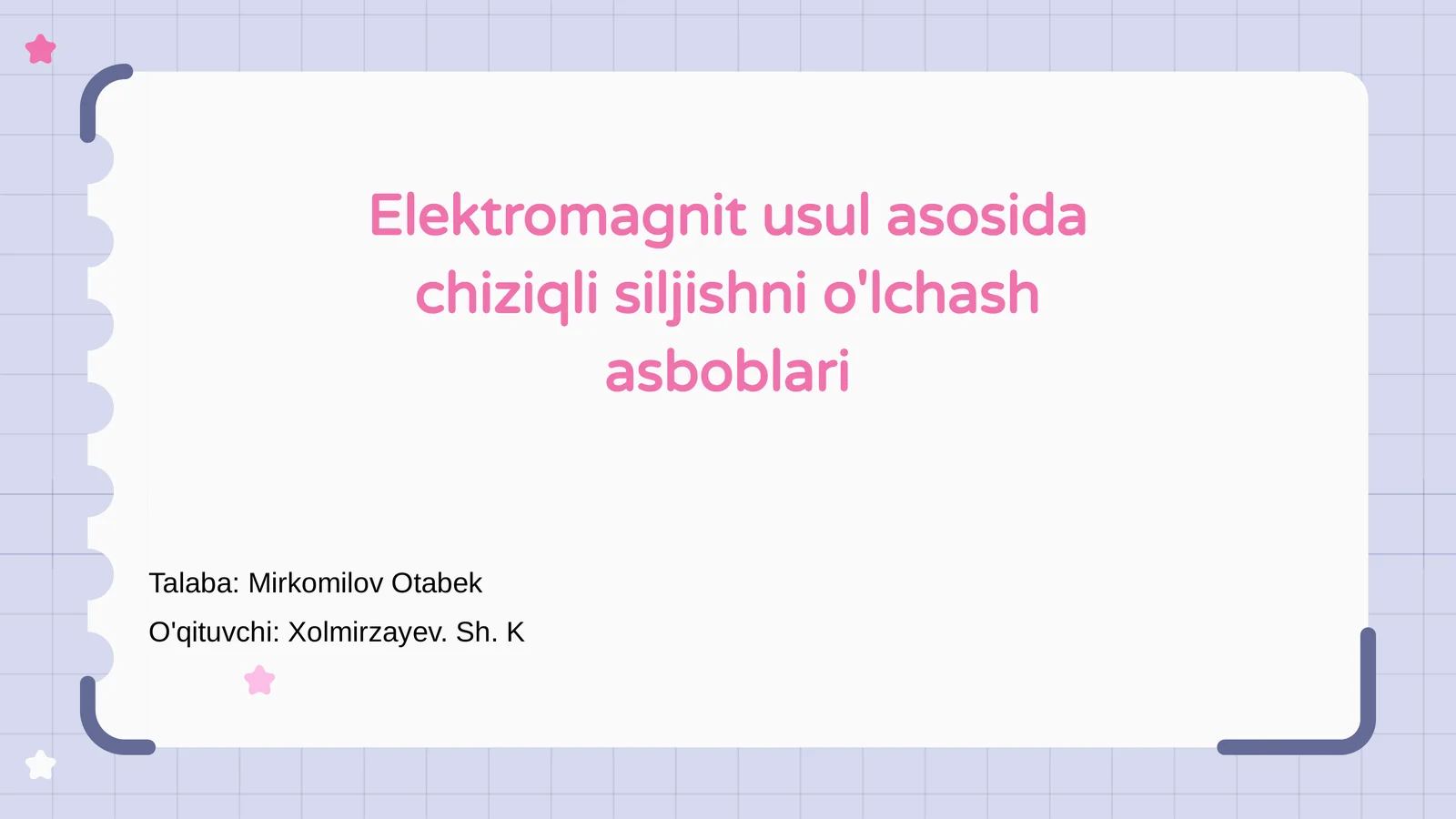 Chiziqli siljishni o'lchash asboblari
