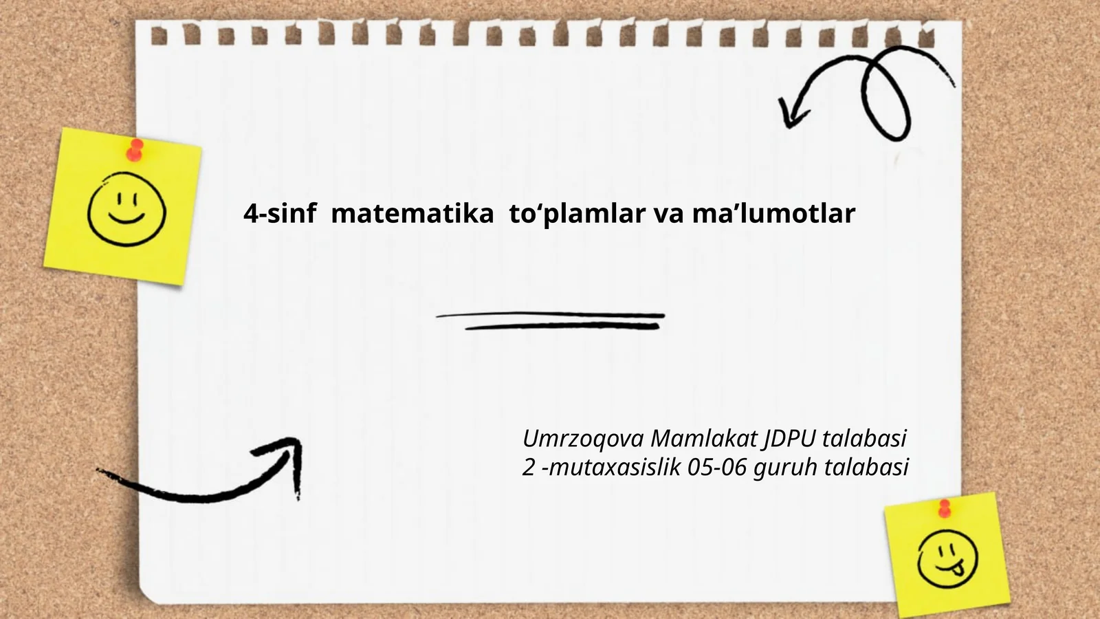 4-sinf matematika toʻplamlar va maʼlumotlar