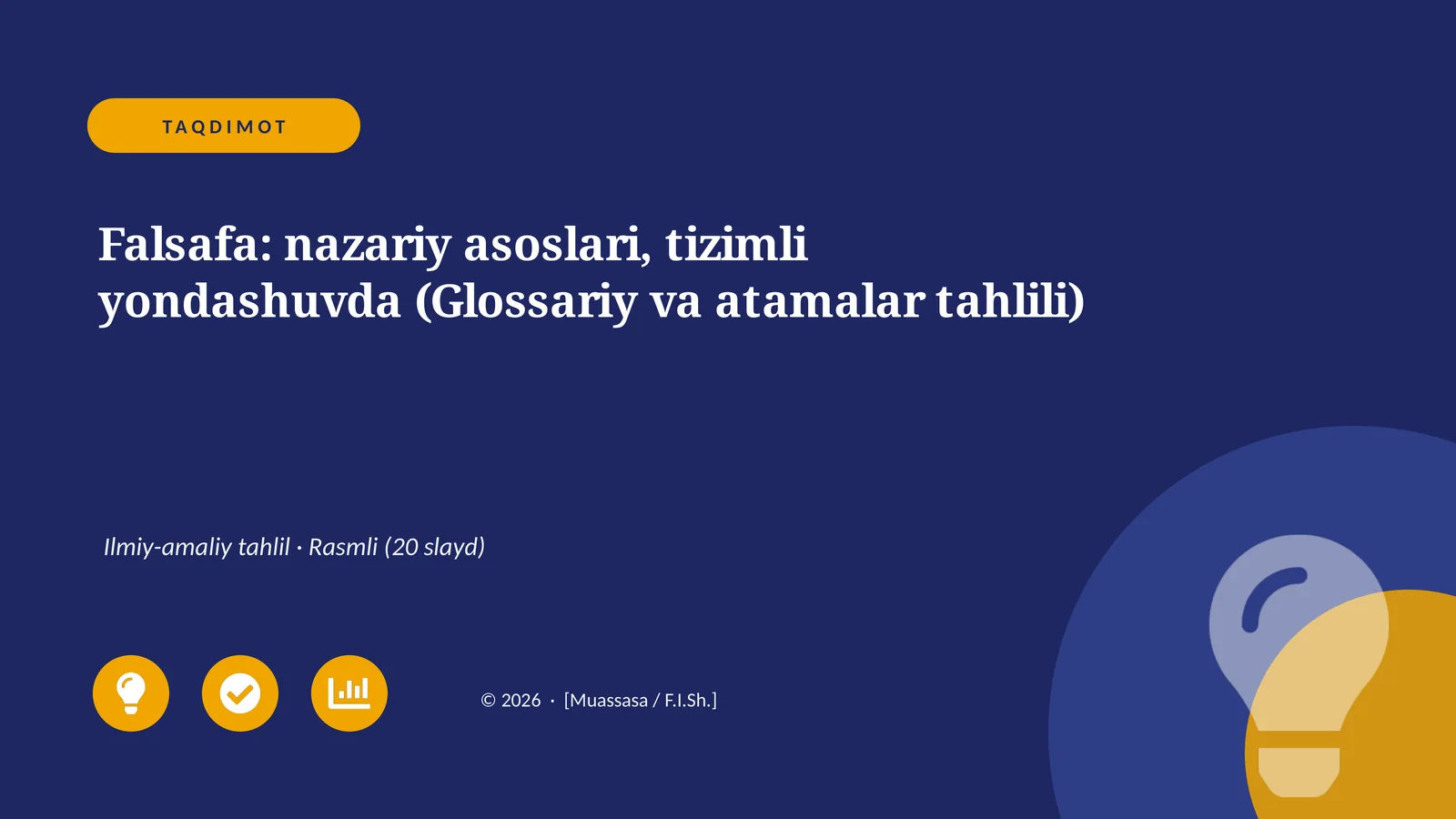Falsafa: nazariy asoslari, tizimli yondashuvda (Glossariy va atamalar tahlili)