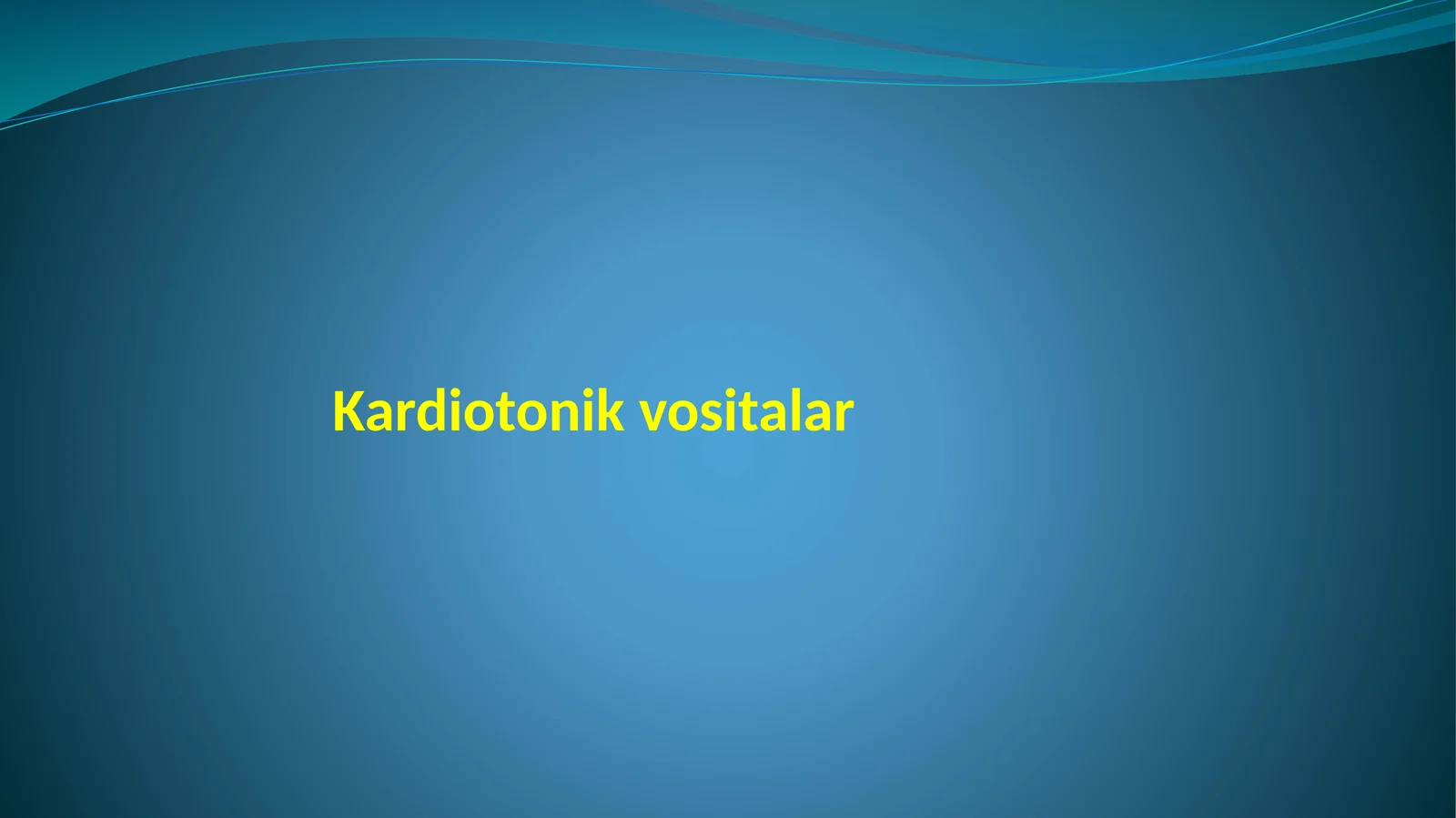 Kardiotonik vositalar