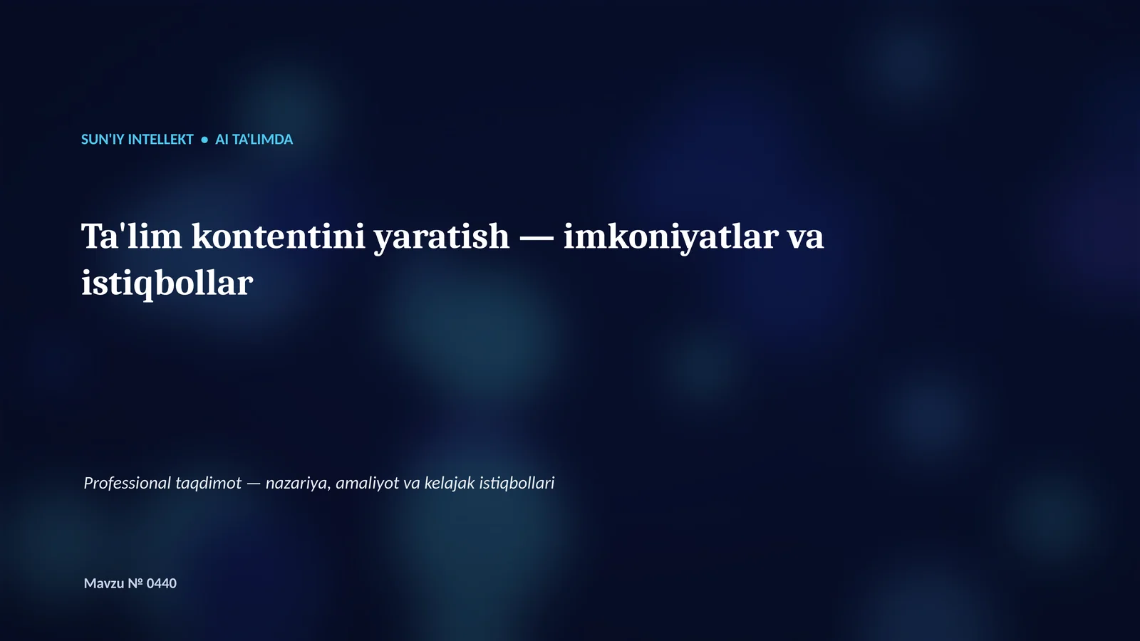 Ta'limda AI