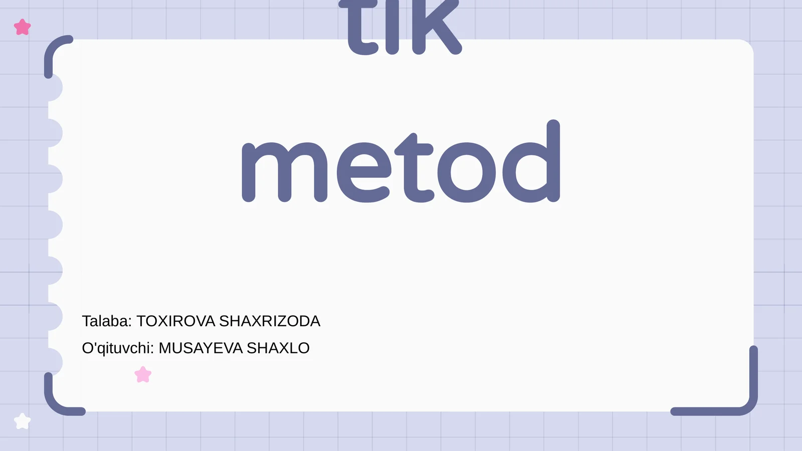 Odam genetikasi metodlari: sitogenetik metod