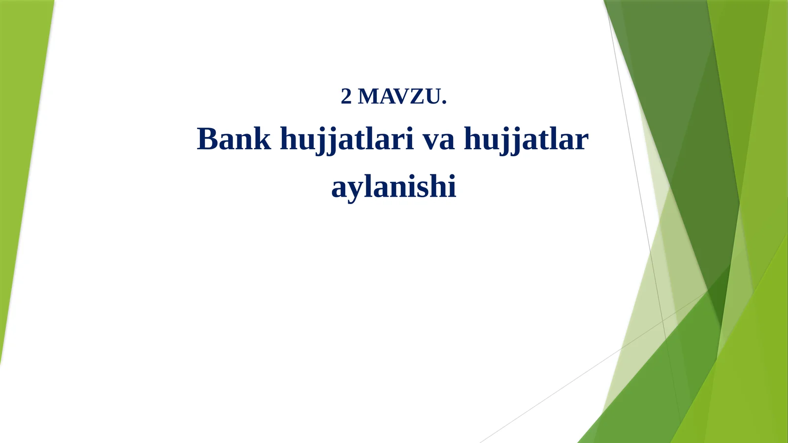 Bank hujjatlari va hujjatlar aylanishi