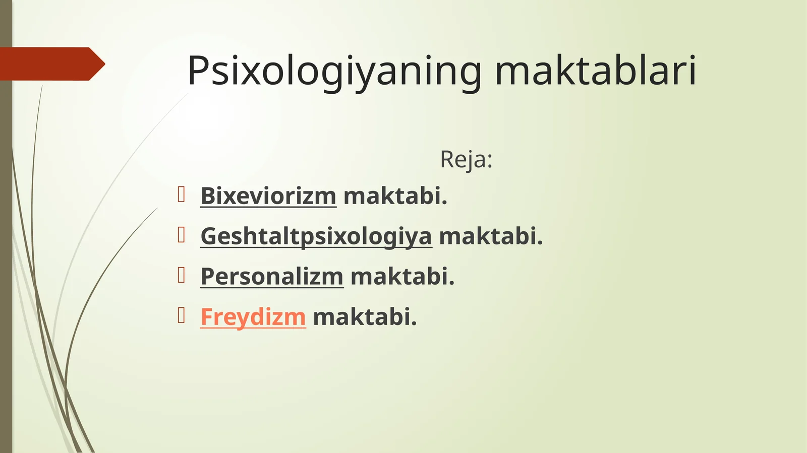 Psixologiyaning maktablari