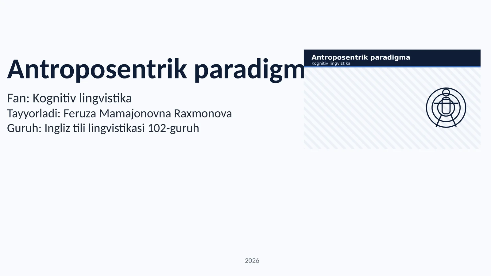 Antroposentrik paradigma