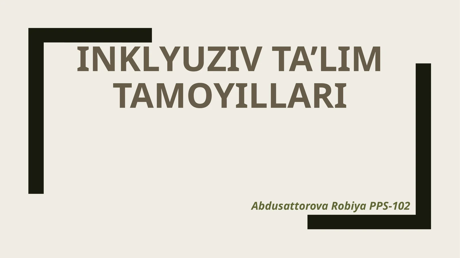Inklyuziv ta’lim tamoyillari