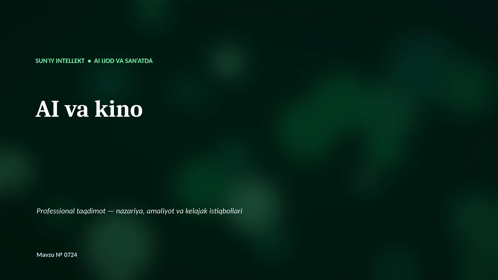 AI va kino