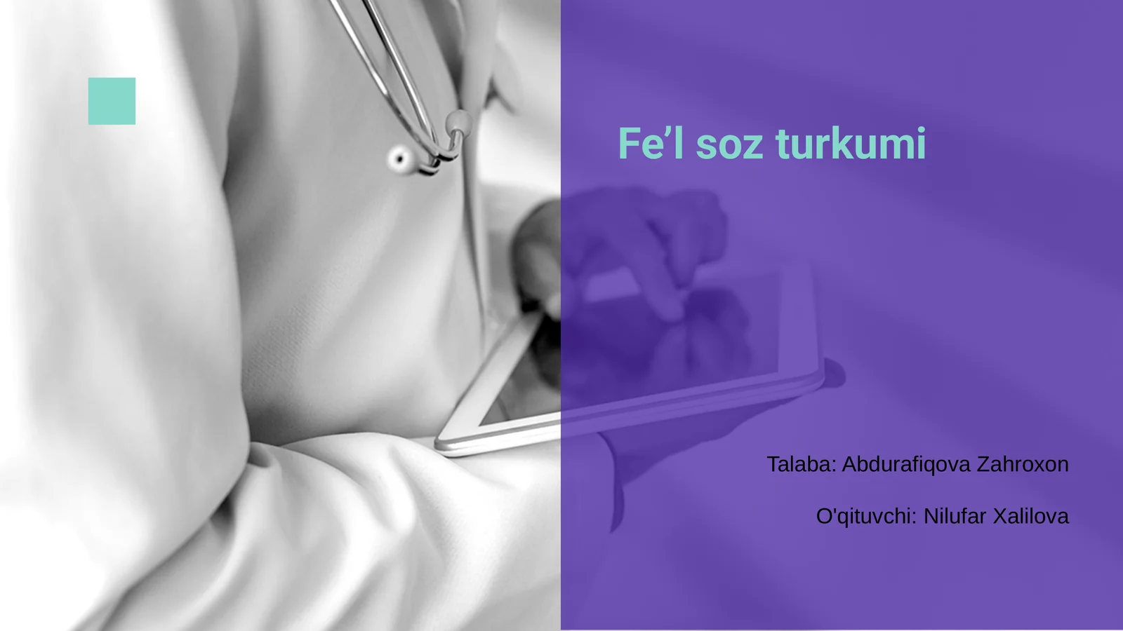 Fe'l so'z turkumi