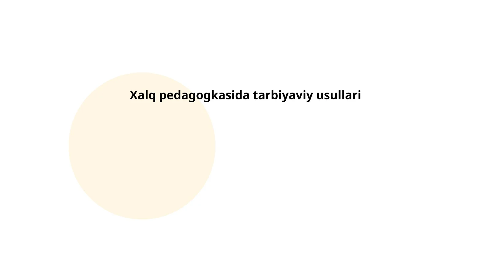 Og‘zaki ijod (ertaklar va rivoyatlar) orqali tarbiya